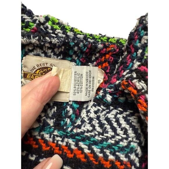 Earth Ragz Baja Hoodie Cotton/Acrylic Blend Multi Colored Large Made in Mexico - Picture 4 of 8